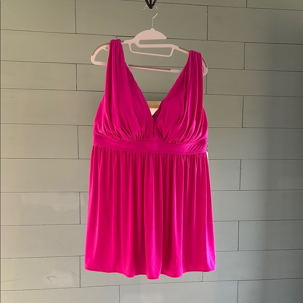 NWT Sonnet Shores hot pink one piece swim suit